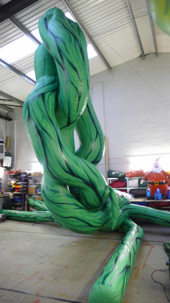 giant inflated beanstalk