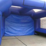Inflatable event shelter in blue