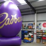 Enormous inflatable purple egg shape for Cadbury