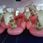 Giraffe inflatables for water play