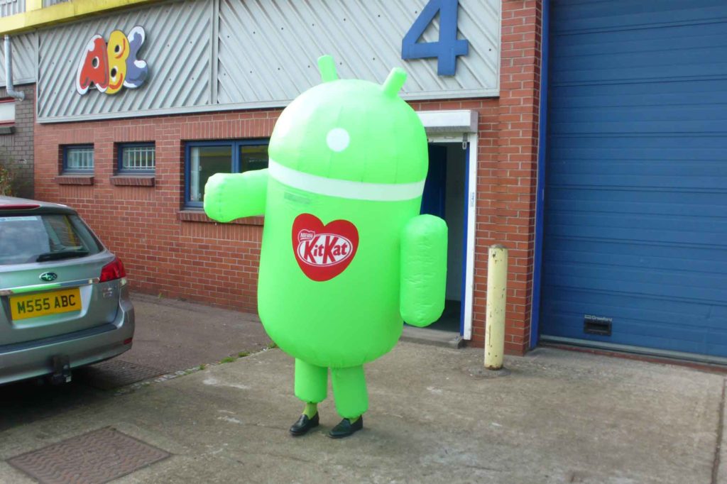 Kit Kat Android inflatable costume