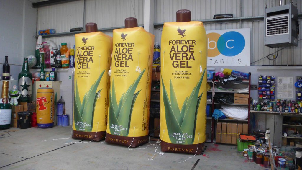 Forever Living inflatable product replicas