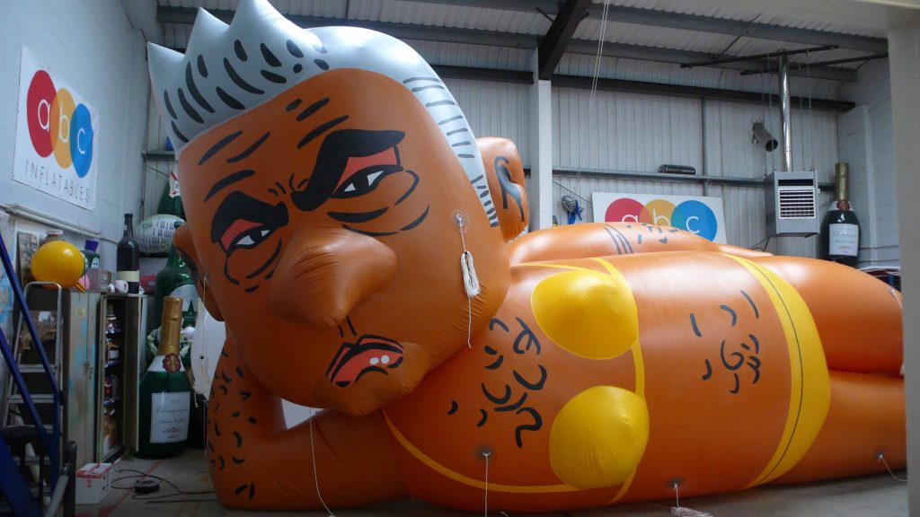 Inflatable Sadiq Khan in workshop