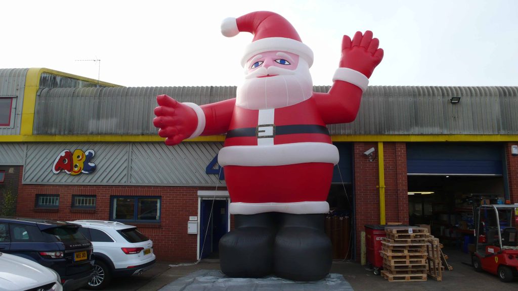 Inflatable Santa waving