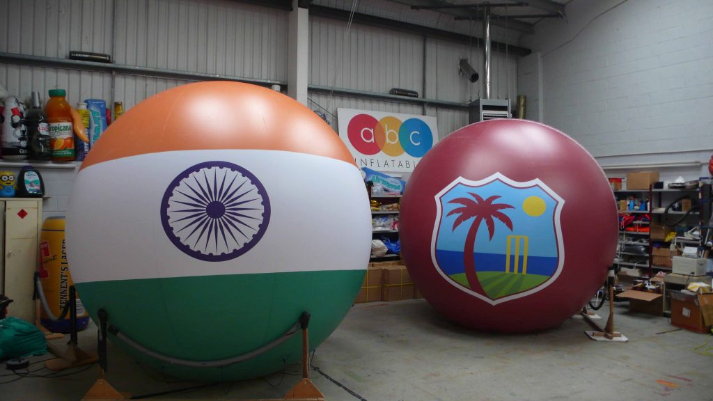 inflatable cricket balls in work shop