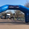 blue inflatable race arch
