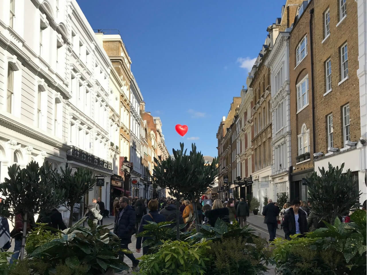inflatable heart over Covent Garden