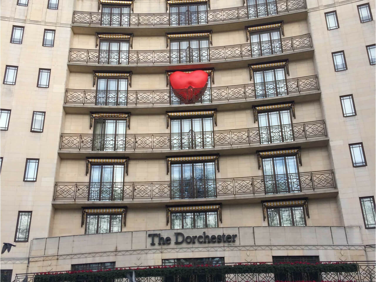 Inflatable Chubby Heart at Dorchester hotel