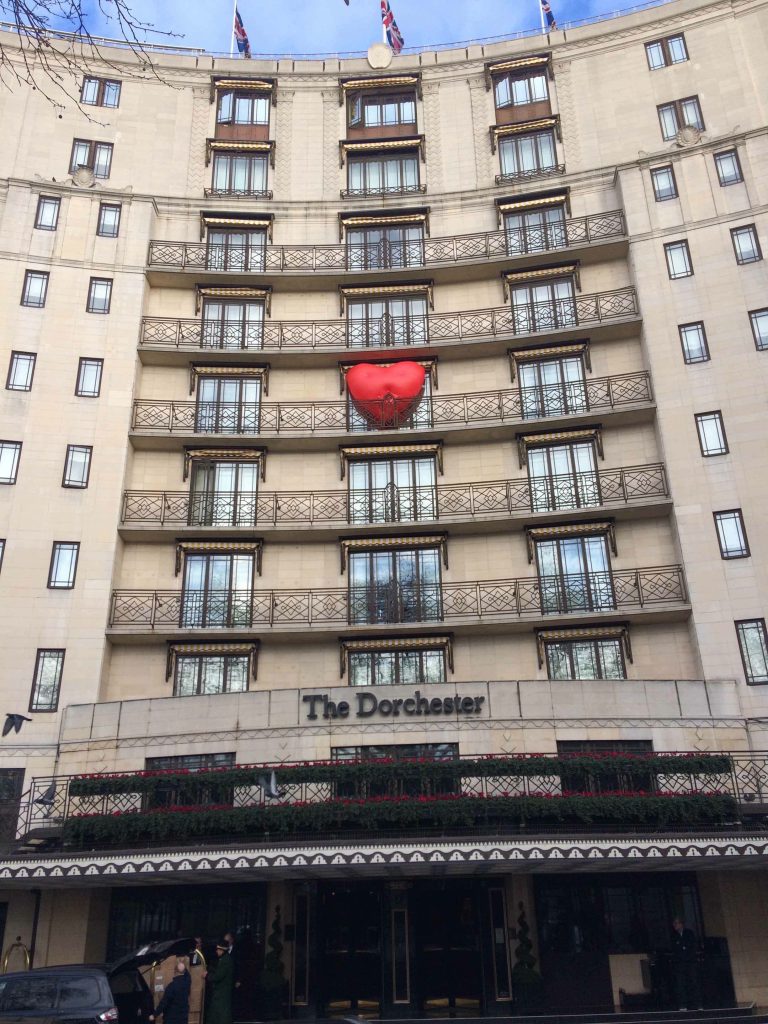 chubby heart at The Dorchester hotel