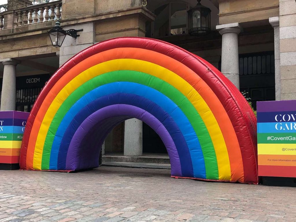 custom inflatable rainbow covent garden